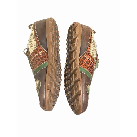 Rare! Guess By Marciana Sneakers Sz 8.5 Men's Casual Sneakers Brown Green - Picture 5 of 7